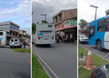 REPRESÁLIA NA SERRA: Criminosos atacam e tentam incendiar ônibus do Transcol após ação policial