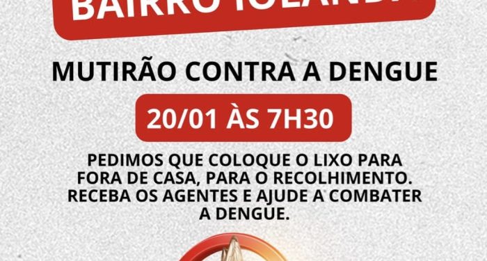 Prefeitura de Nova Venécia realiza mutirão contra a dengue no bairro Iolanda