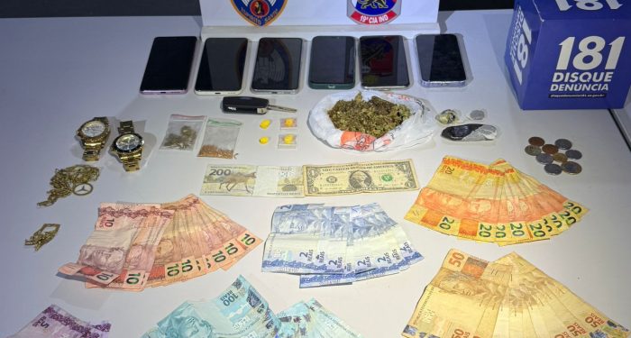 Operação da PM resulta em perseguição e prisão de trio com drogas e dinheiro em Pinheiros